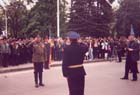 Атаман Всевеликого войска Донского Н.И.Козицын принимает парад.